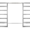 An isolated image of an Eclisse Double Pocket Glass Door Frame Kit