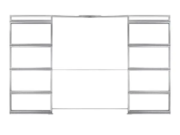 ECLISSE Double Pocket Door Frame Kit in Galvanized Steel