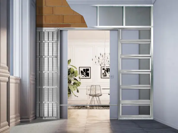 ECLISSE Syntesis Slide Flush Double Pocket Door Frame Kit - Image 3