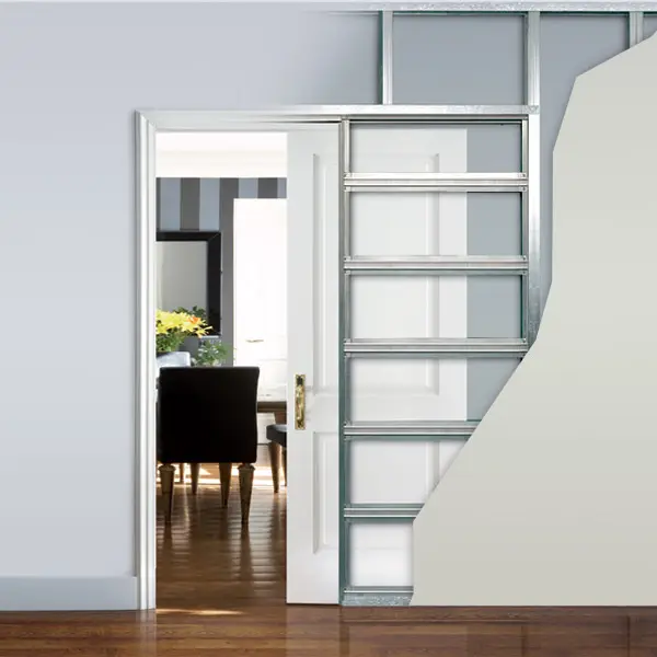 ECLISSE single Pocket Door Frame Kit in Galvanized Steel