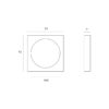 Dawson Moor Square Shell Glass Door Handle - Image 2