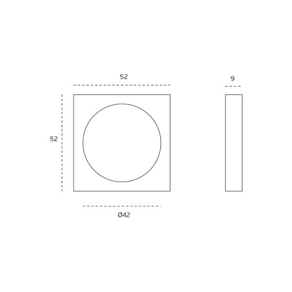 Dawson Moor Square Shell Glass Door Handle - Image 2