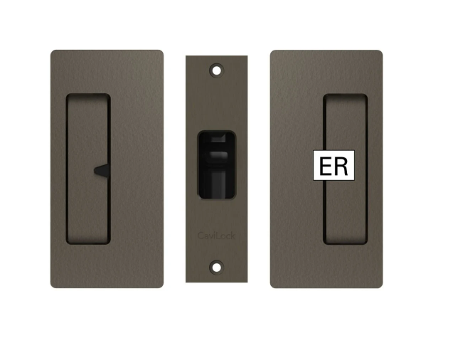 Hoconnie Recessed Pocket Door Lock With Hidden Handle & Key - 190mm Sliding Door Mortise Lock