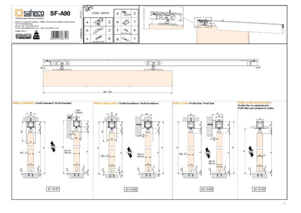 Dawson Moor Complete Single Sliding Kit (Up to 200lbs) includes runners - Image 6